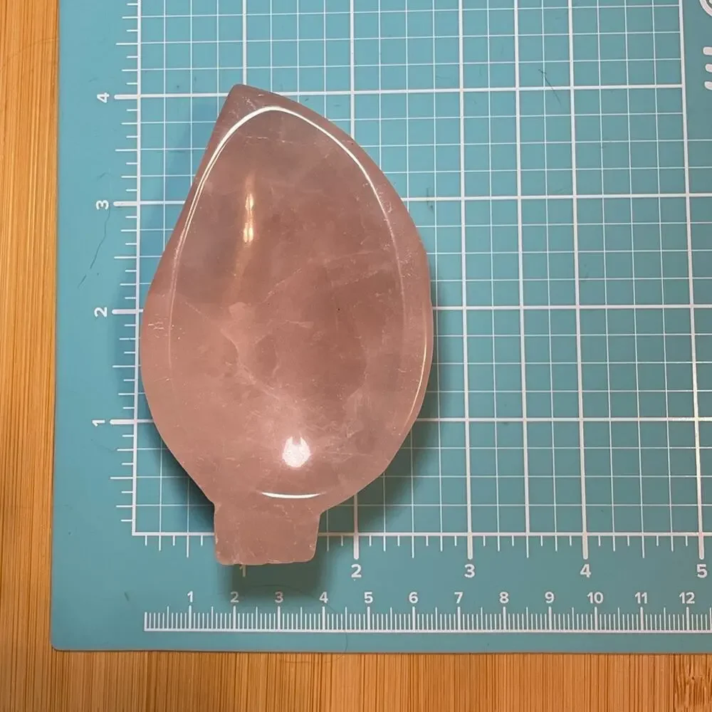 Rose Quartz Leaf Bowl